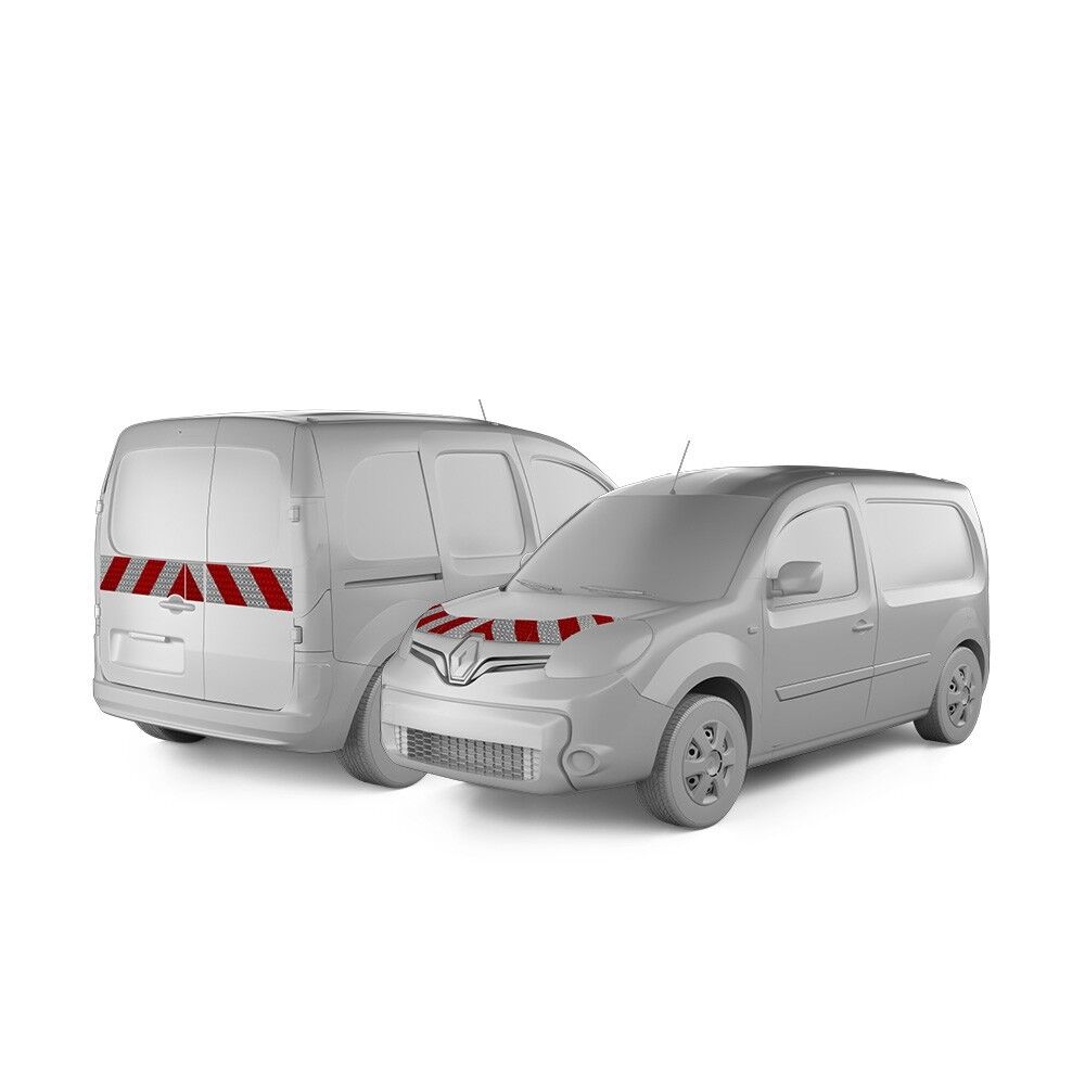 Renault Kangoo II Rapid Warnmarkierung Hecktür Front- und Heckmarkierung