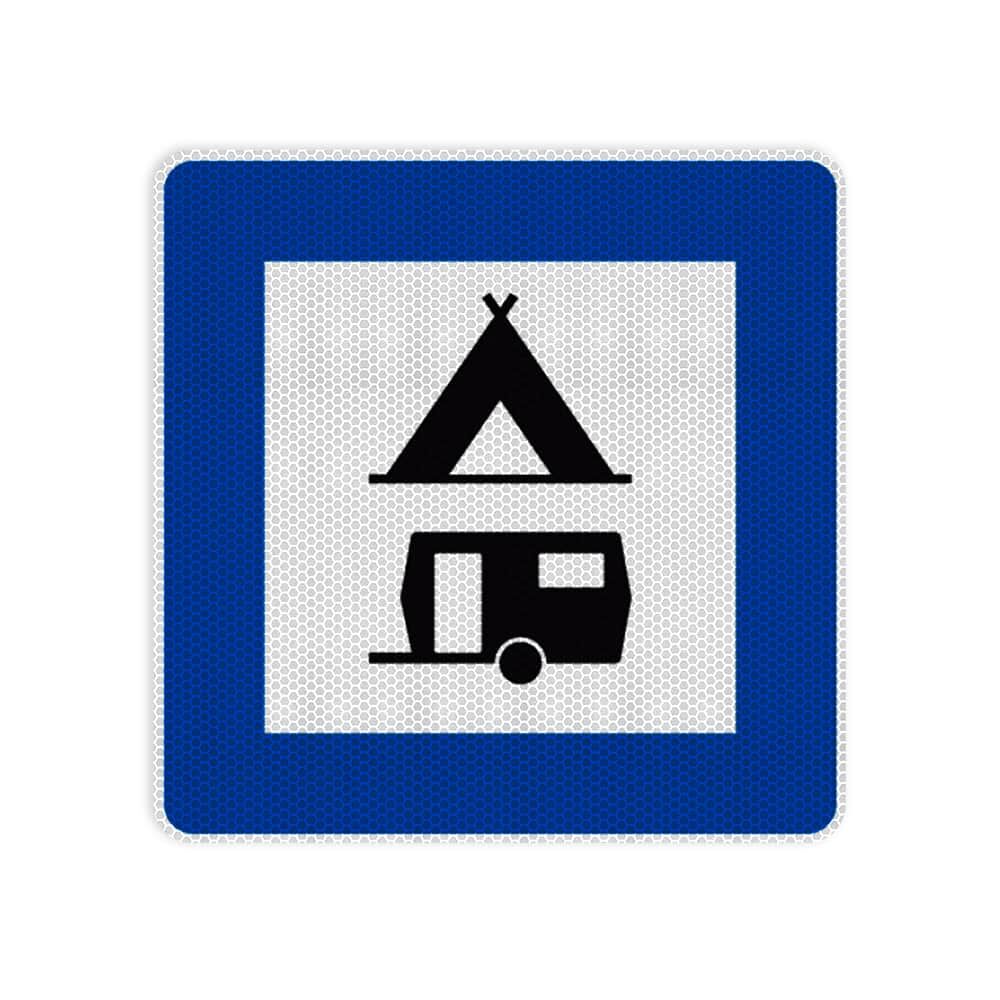 VZ 365-60 Zelt- und Wohnwagenplatz RA 2 600 x 600 mm 3 mm Dibond