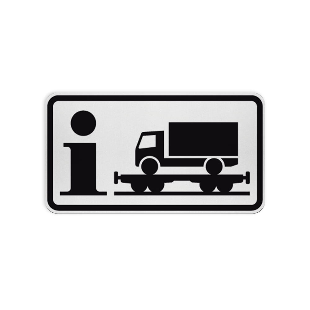 VZ 1010-14 Information Rollende Landstraße RA 1 330 x 600 mm 3 mm Dibond