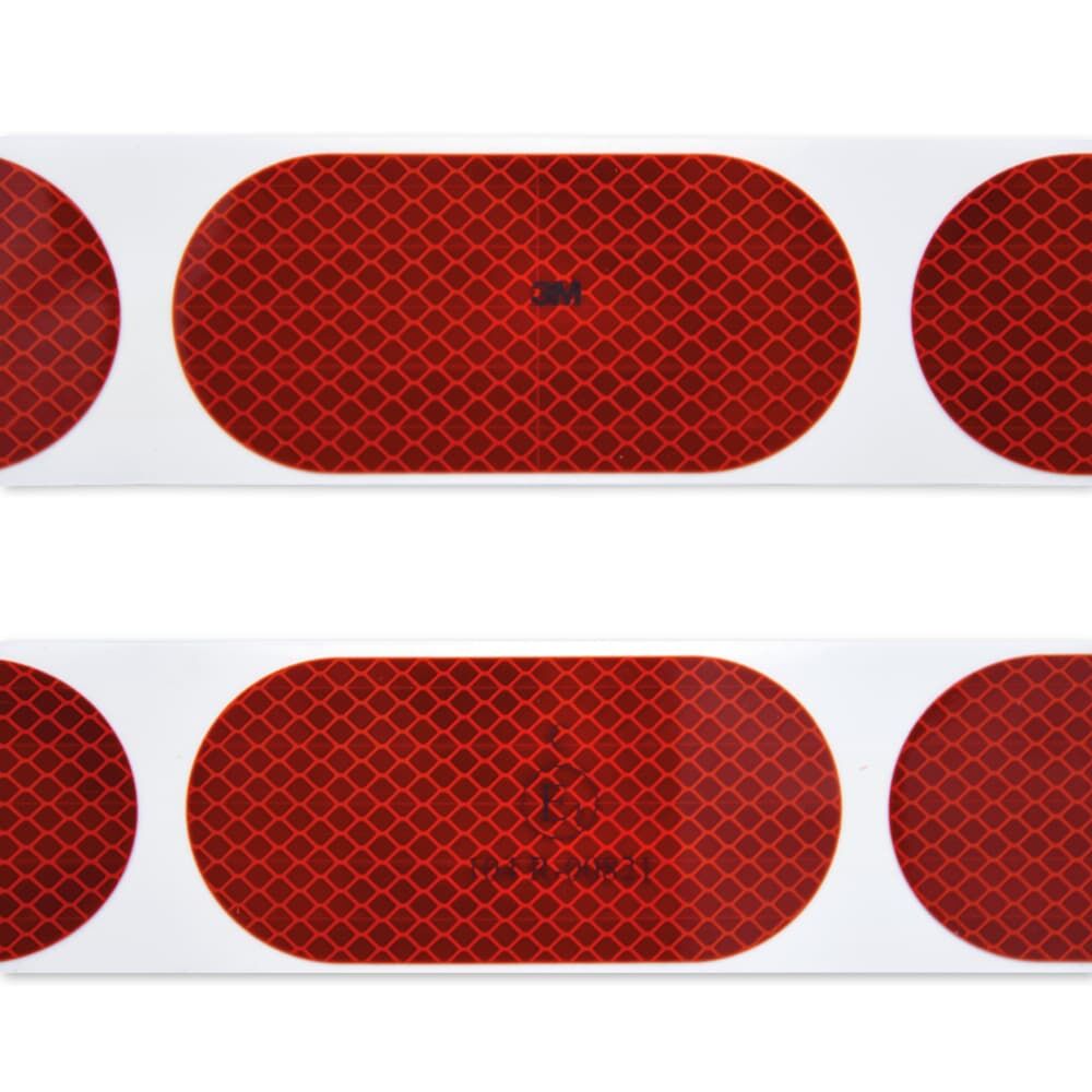 Streifen 3M 983 Rechteck-Sticker in rot, fertig geschnitten auf Liner