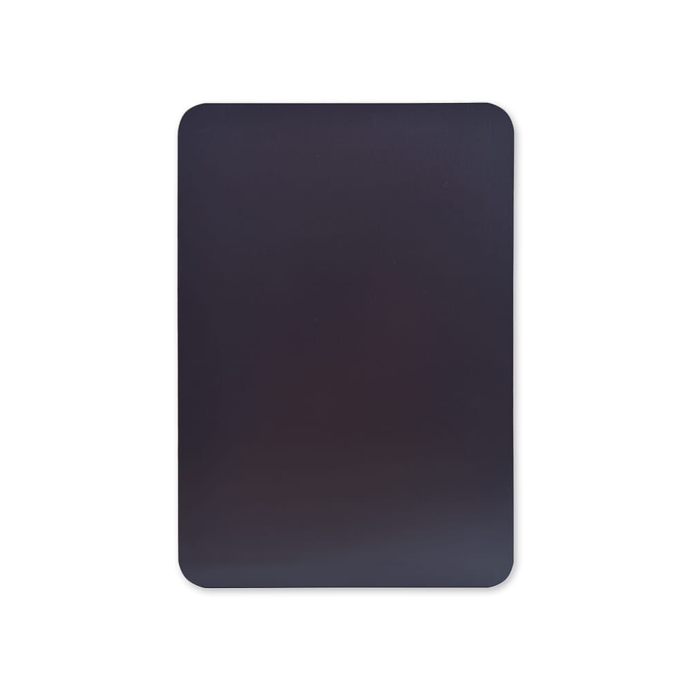 Rückseite der Magnetfolie, durchgehend schwarz, ohne Druck oder Motiv