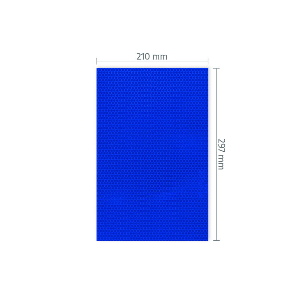 A4-Zuschnitt Orafol 5910 mit Maßangabe 210 × 297 mm