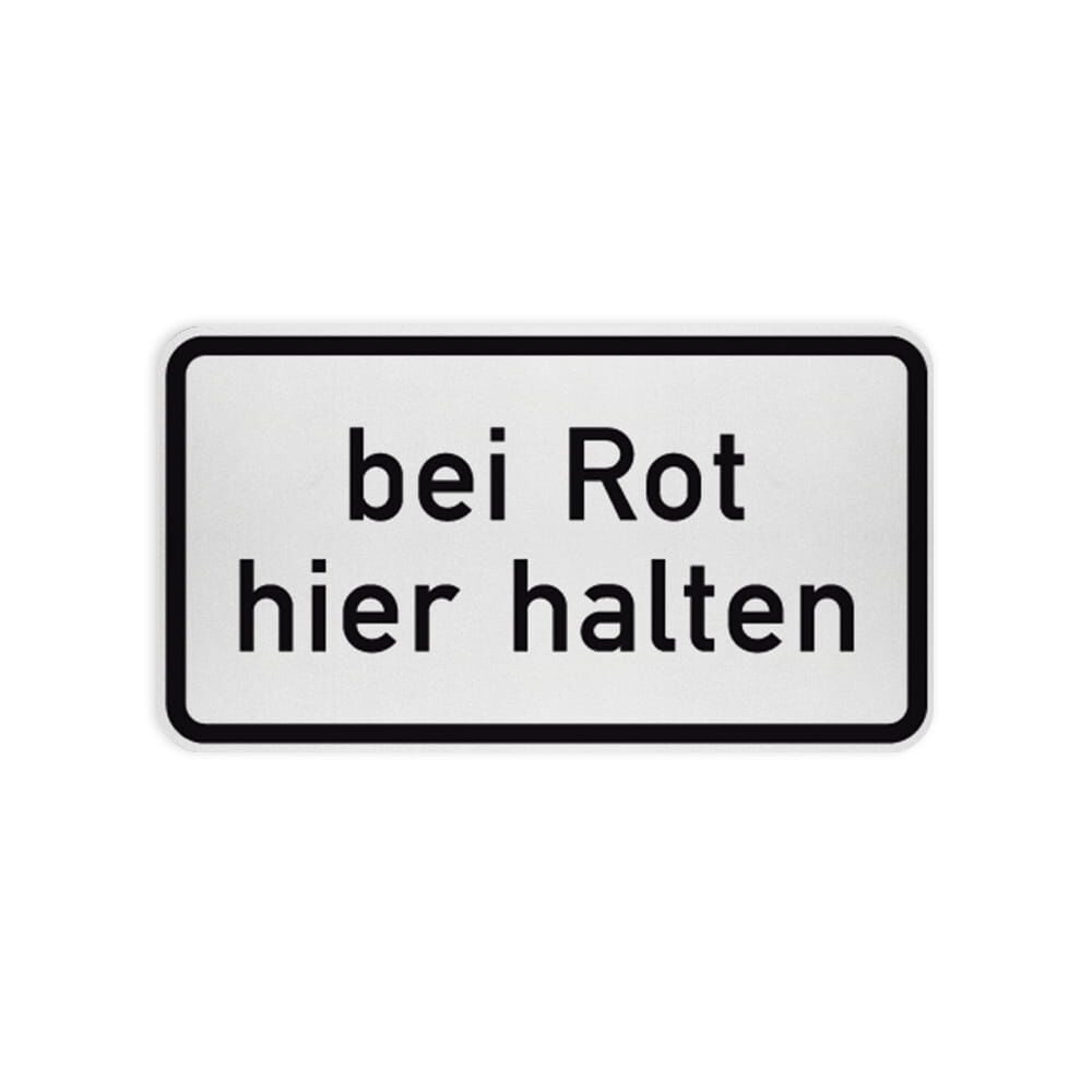 VZ 1012-35 Bei Rot hier halten VZ 1012-35 Bei Rot hier halten