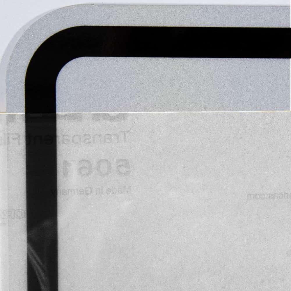 Transparente Overlay-Folie 5061 auf Verkehrszeichenecke