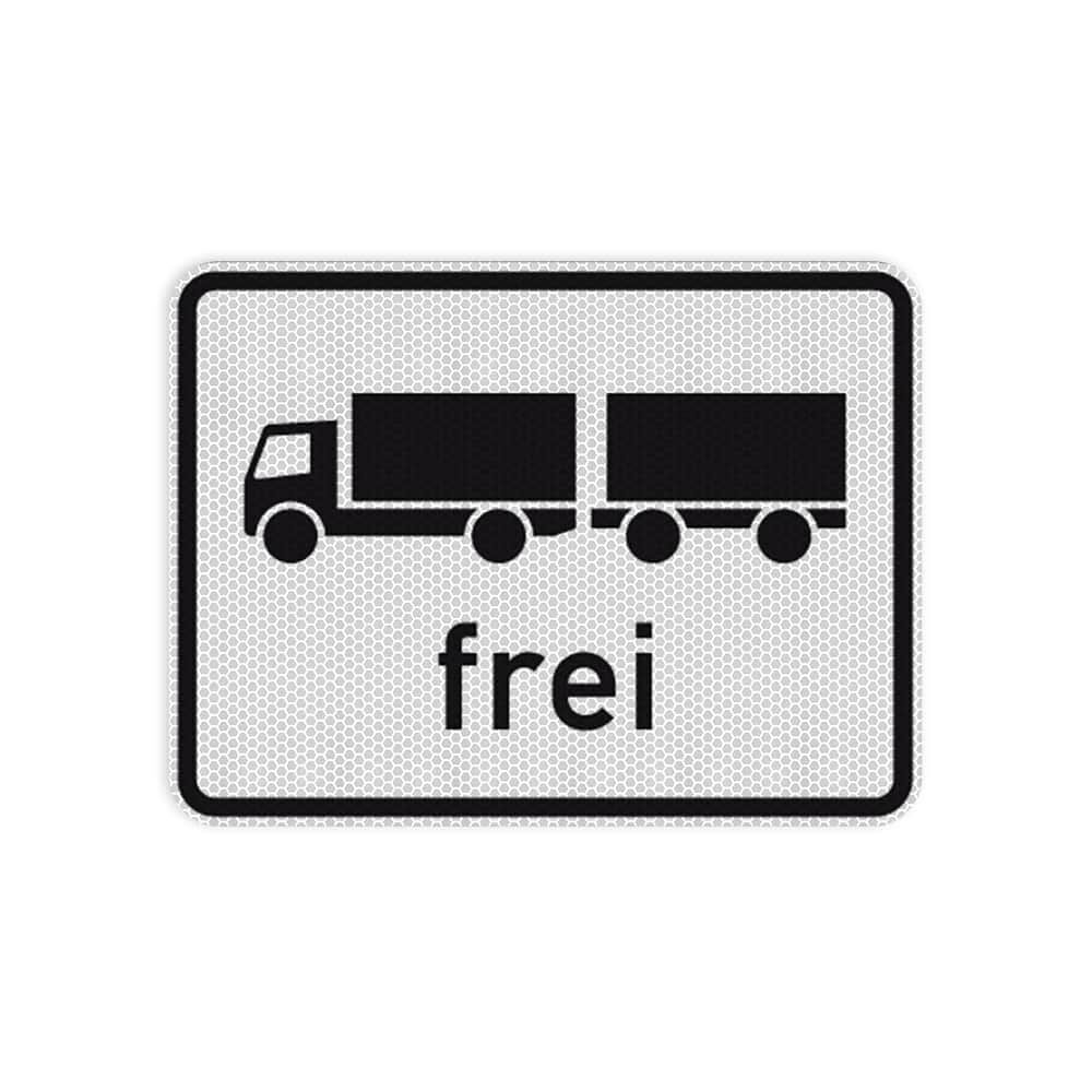 VZ 1024-13 Lastkraftwagen mit Anhänger frei RA 2 315 x 420 mm 3 mm Dibond