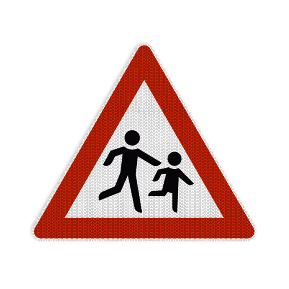 VZ 136-20 Kinder, Aufstellung links RA 2 SL 630 mm 2 mm Alu