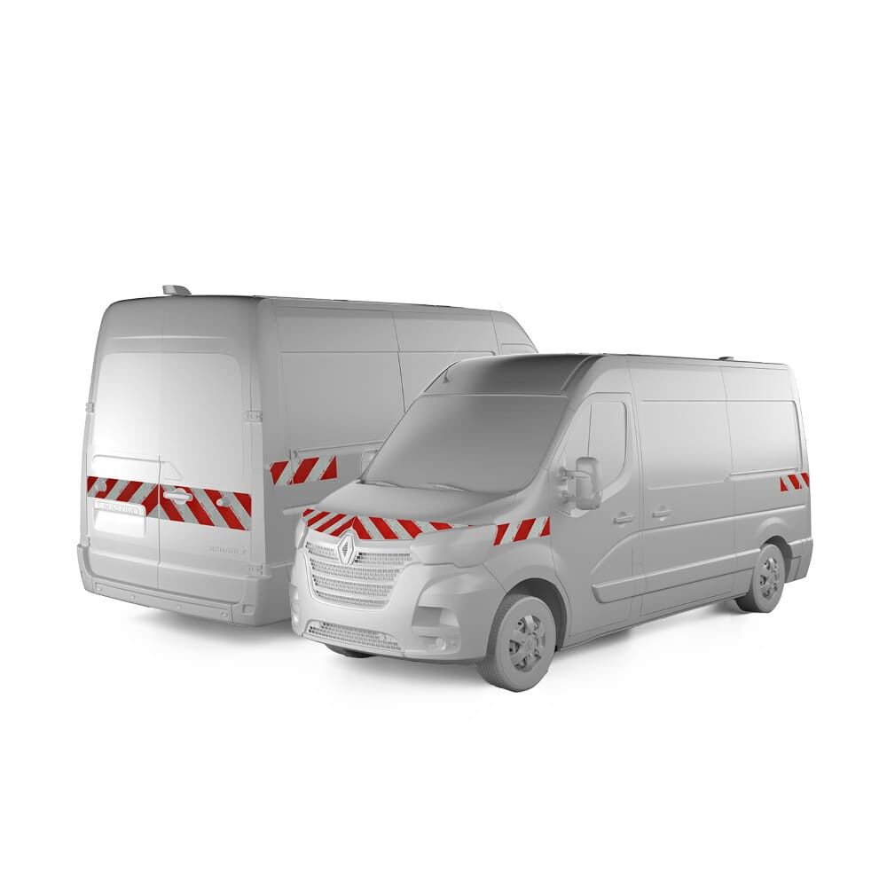 Renault Master Warnmarkierung 2020 - 08/2024 Hecktür Komplettsatz