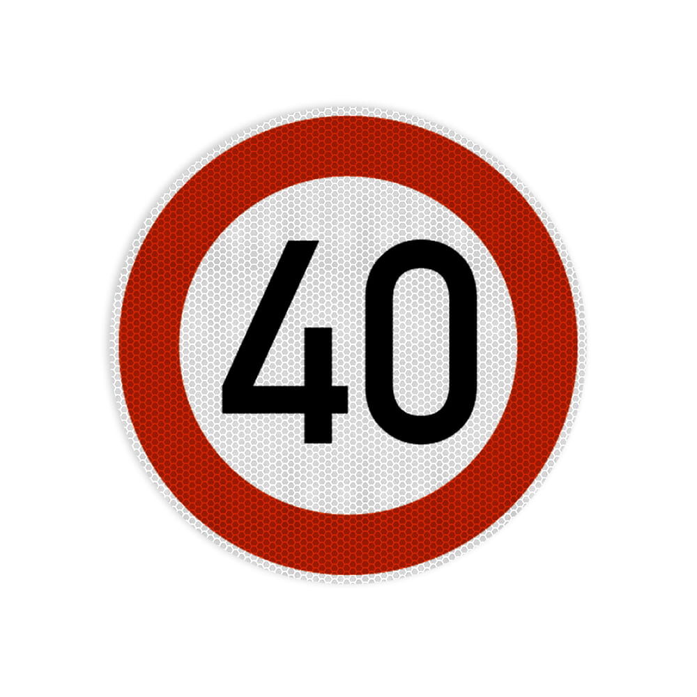 VZ 274-40 Zulässige Höchstgeschwindigkeit 40 km/h VZ 274-40 Zulässige Höchstgeschwindigkeit 40 km/h