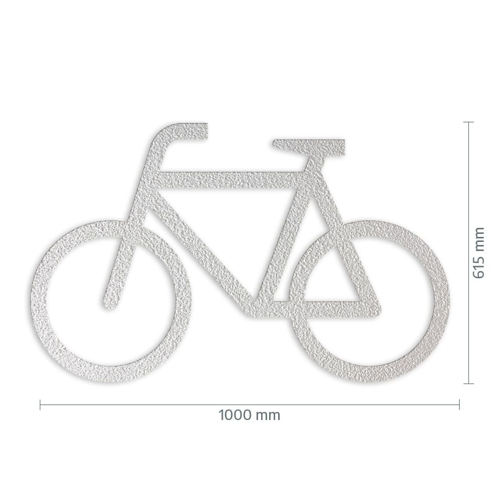 3M Stamark Fahrrad-Symbol in Weiß, Maße: 1000 × 615 mm