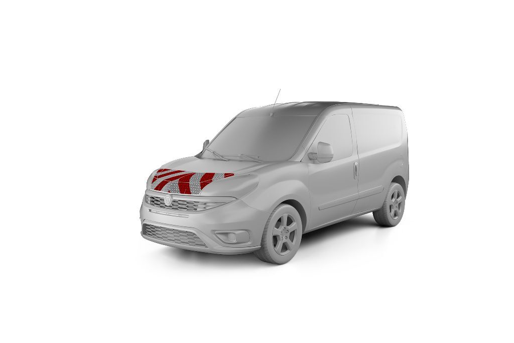 Fiat Doblo Cargo 263 mit Frontwarnmarkierung, Baujahr 2015