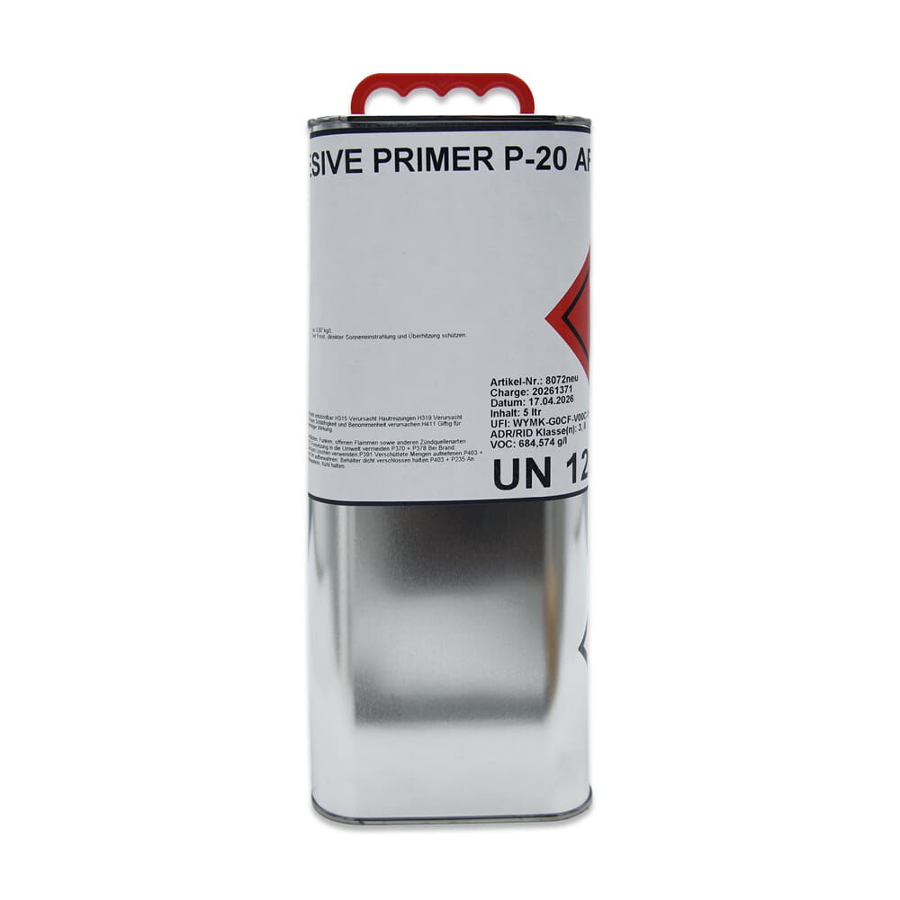 Briteline Primer P20 5 l, Seitenansicht mit Produktdaten-Aufdruck