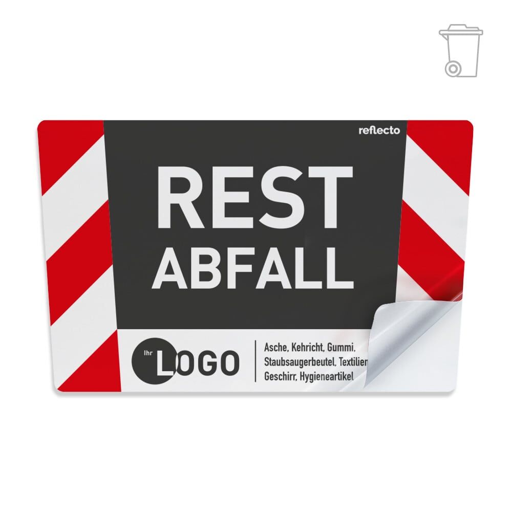 Reflecto Restmülltonne Sicherheitsmarkierung