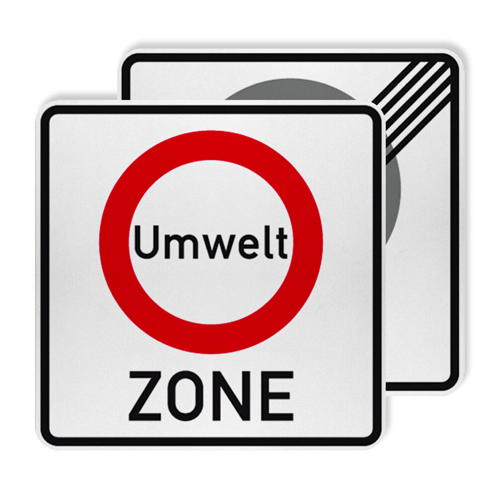 VZ 270.1-40 Verkehrsverbotszone zur Verminderung schädlicher Luftverunreinigungen in einer Zone doppelseitig VZ 270.1-40 Verkehrsverbotszone zur Verminderung schädlicher Luftverunreinigungen in einer Zone doppelseitig