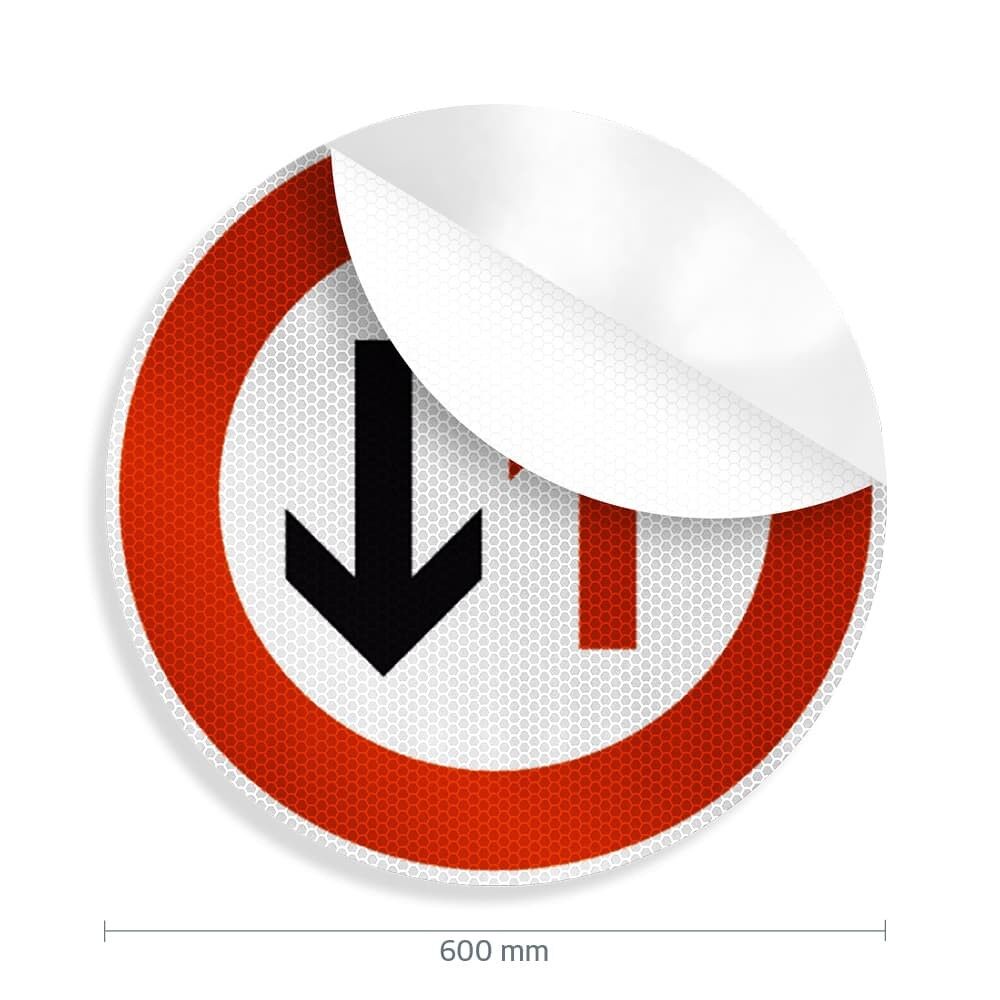 VZ 208 Vorrang des Gegenverkehrs RA 2 Ø 600 mm Aufkleber