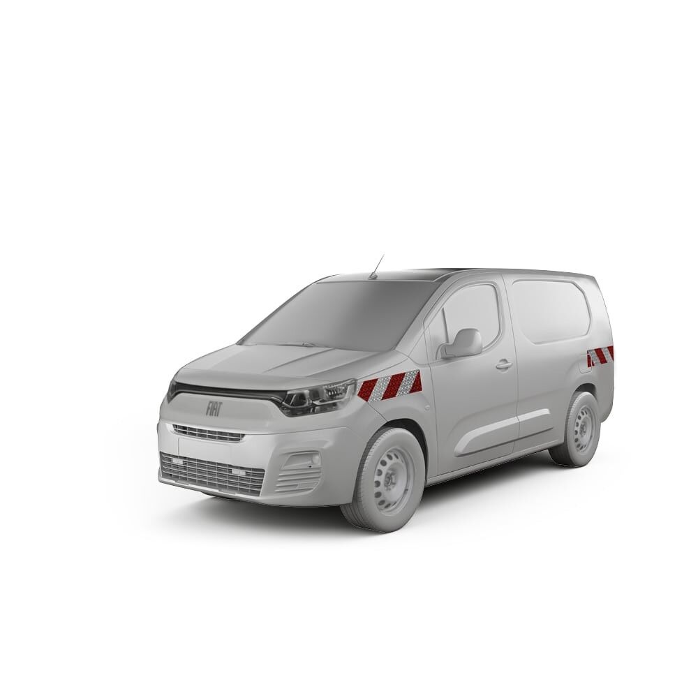 Fiat Doblo L2 mit Seitenwarnmarkierung, Baujahr 2022