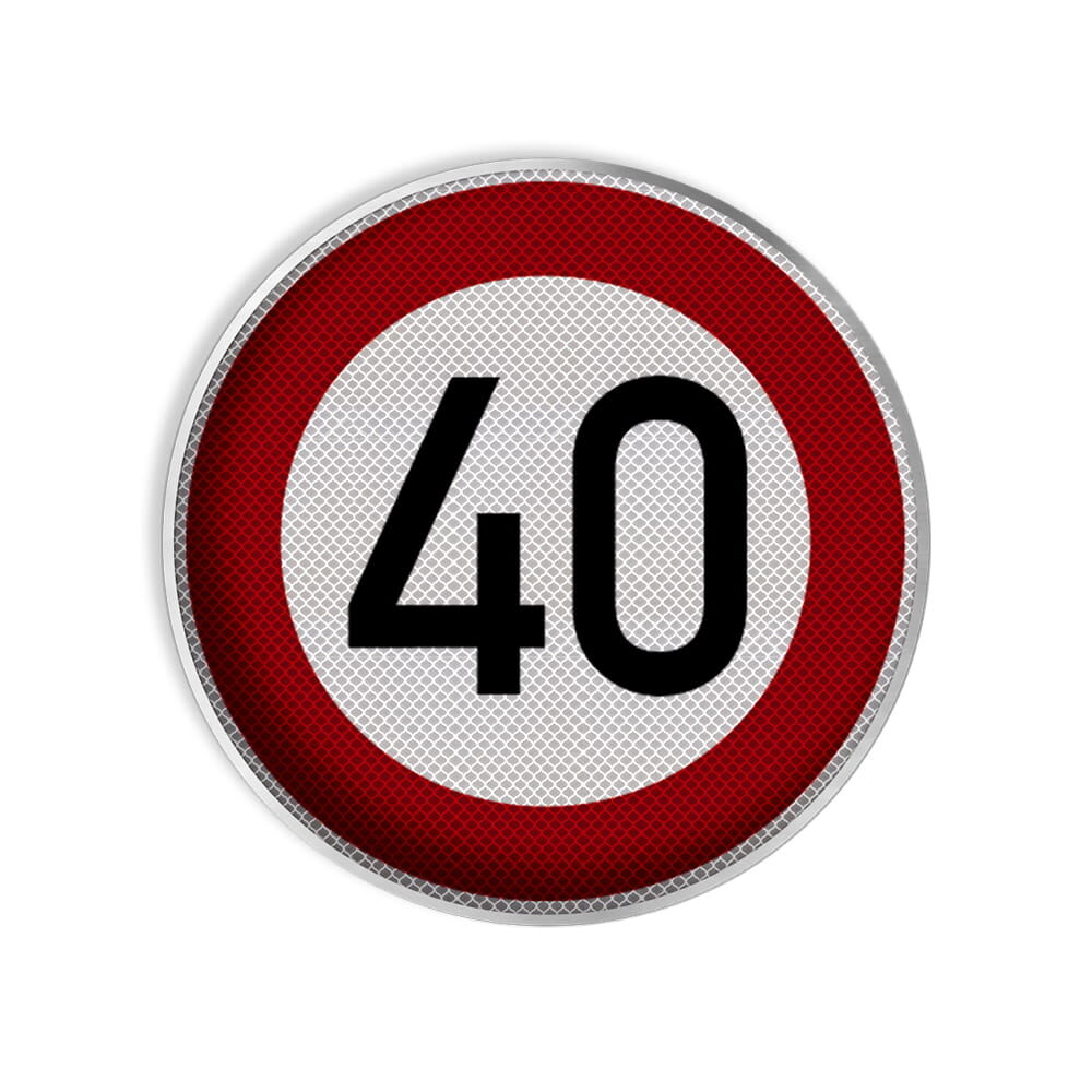 VZ 274-40 Zulässige Höchstgeschwindigkeit 40 km/h