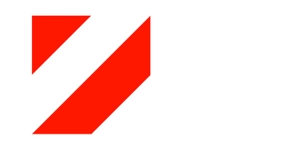 Eine quadratische Fläche dreimal diagonal geteilt mit abwechselnd roten und weißen Flächen, beginnend mit einem roten Dreieck oben links.