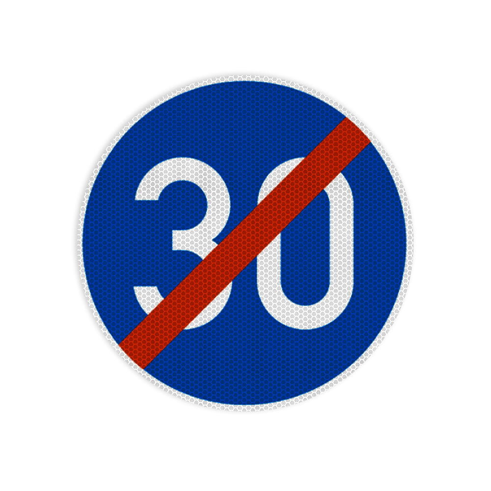 VZ 279 Ende der vorgeschriebenen Mindestgeschwindigkeit RA 2 Ø 600 mm 3 mm Dibond