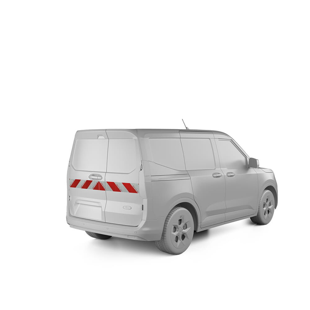Ford Transit Courier mit Heckwarnmarkierung, Baujahr 2023