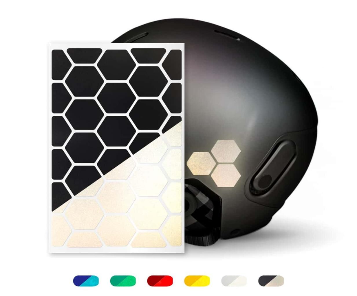 Reflexsticker Light Waben schwarz