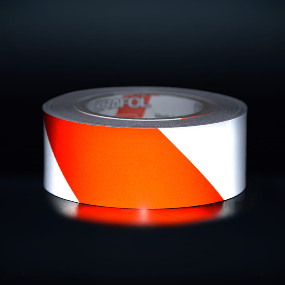 ORALITE 5431 Warnmarkierungsrolle 50 mm linksweisend mit Reflexwirkung