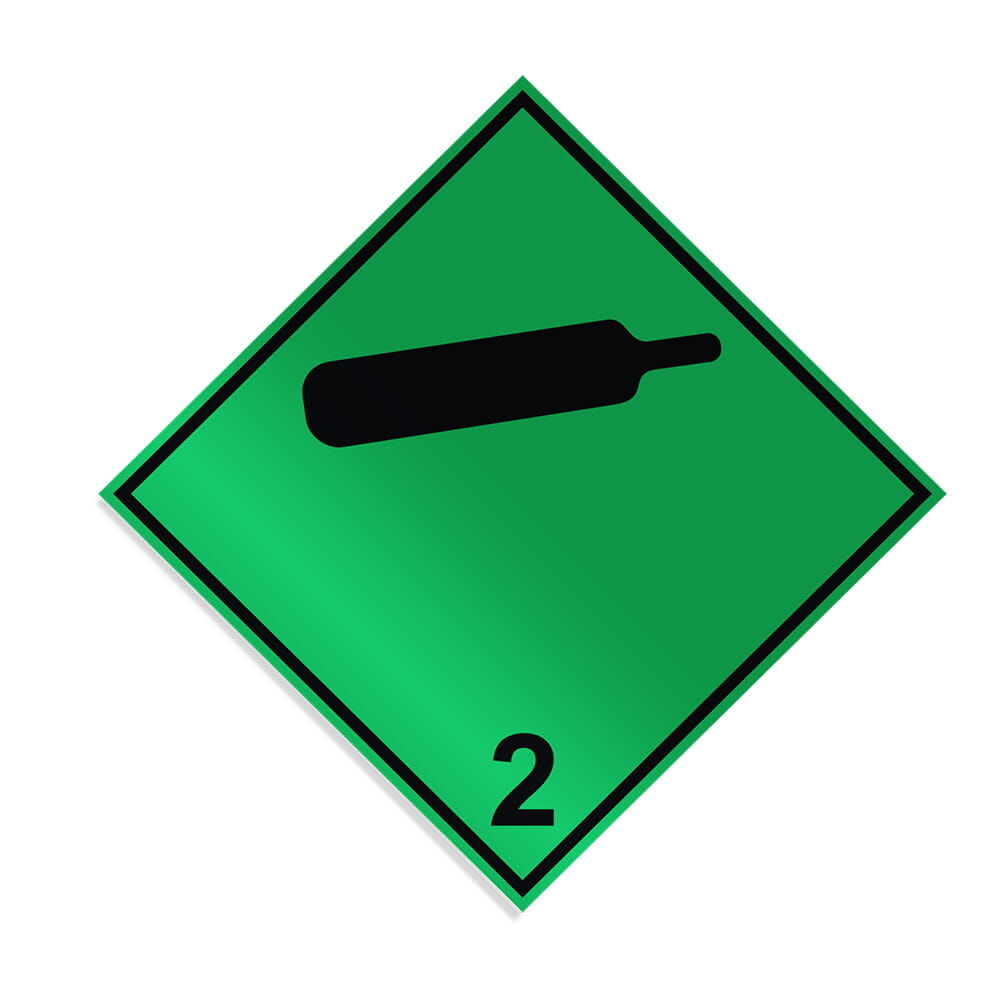 ADR Gefahrzettel Klasse 2.2 Nicht entzündbare, nicht giftige Gase