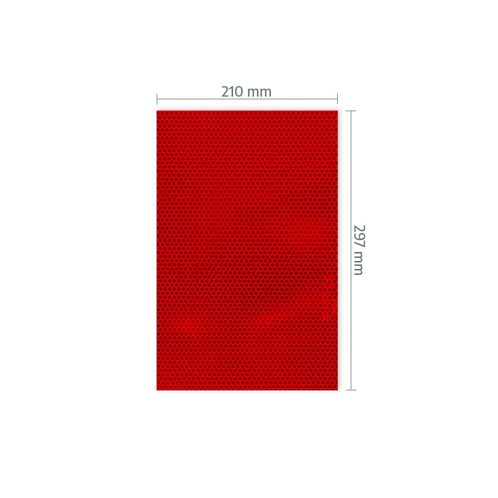 A4-Zuschnitt Orafol 5910 mit Maßangabe 210 × 297 mm