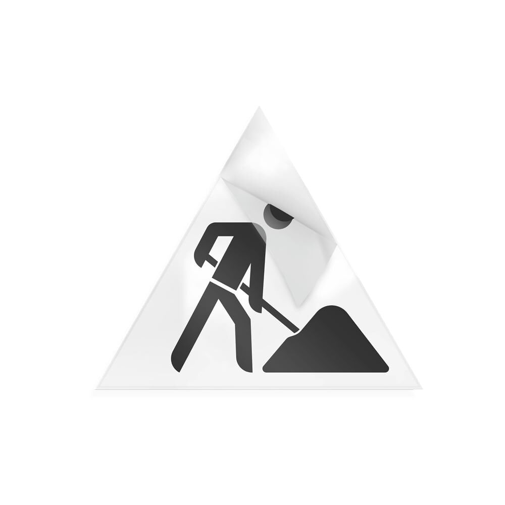 Ablösbares Overlay Arbeitsstelle mit abgezogener Ecke