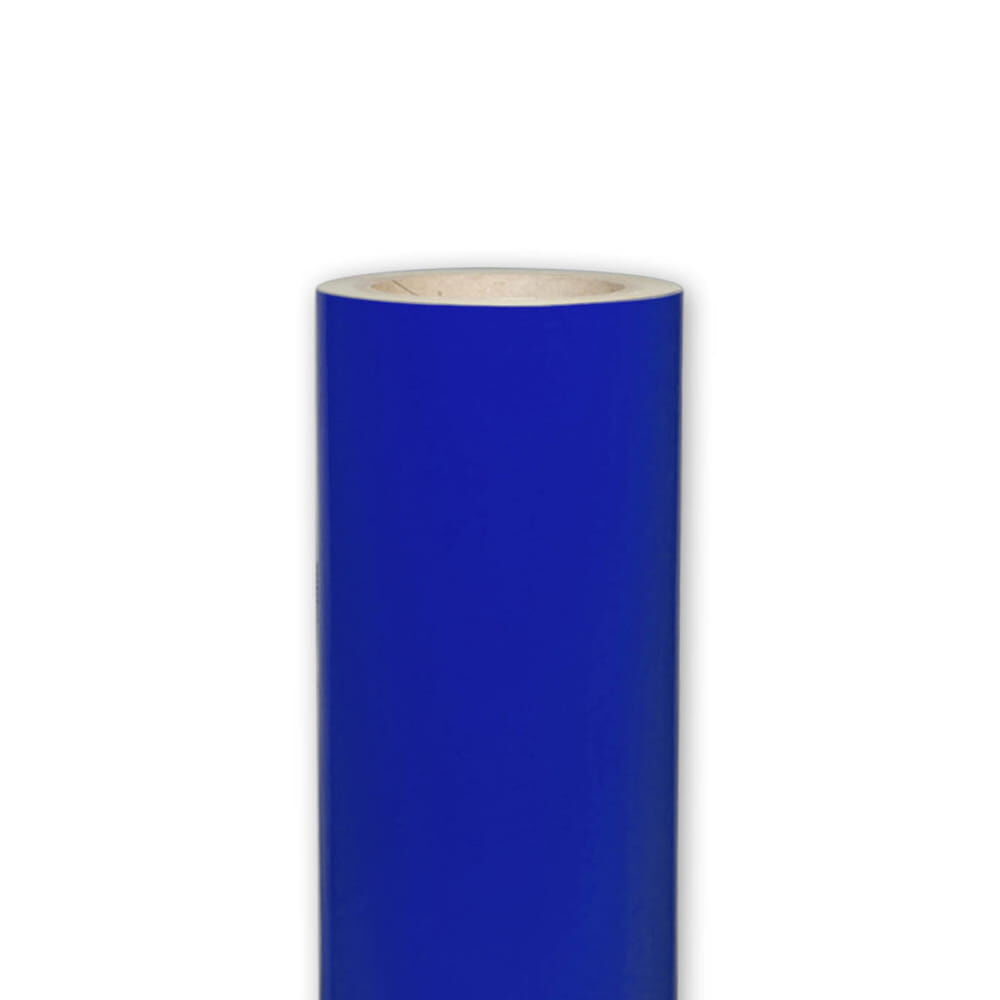 Einzelrolle 3M 580E Reflexfolie in Blau, frontal fotografiert