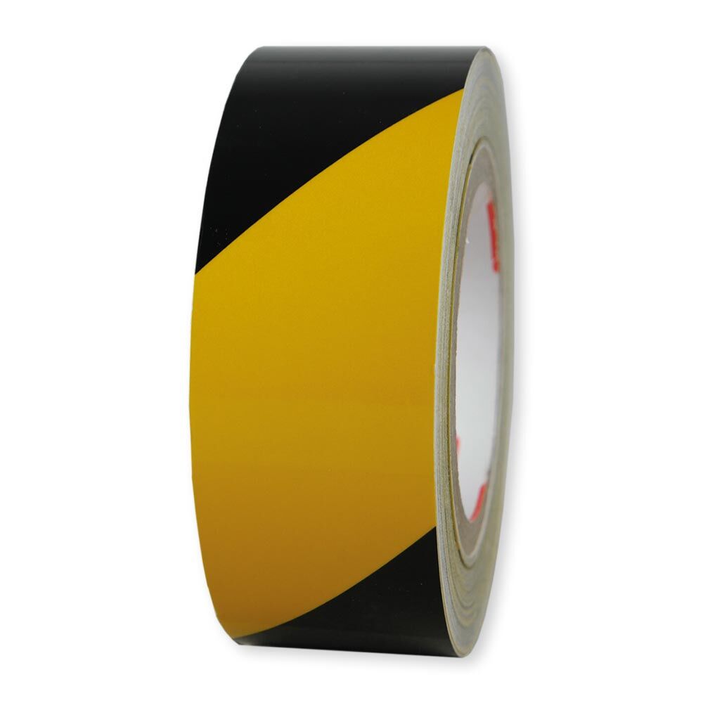 Einzelne Rolle Orafol ORALITE 5431 Industrie-Warnfolie schwarz-gelb, 50 mm, linksweisend