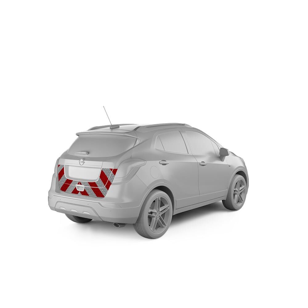 Opel Mokka X mit Heckwarnmarkierung, Baujahr 2017