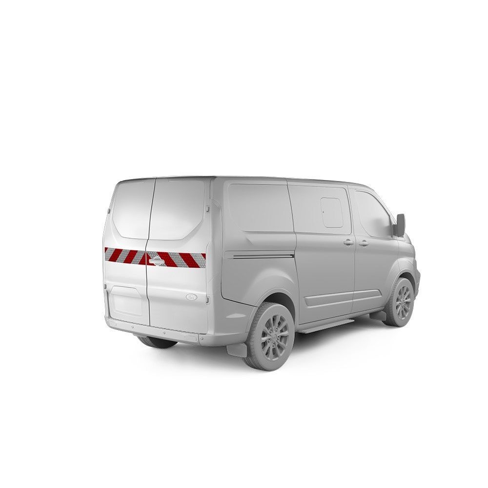 Ford Transit Custom mit Heckwarnmarkierung, Baujahr 2018