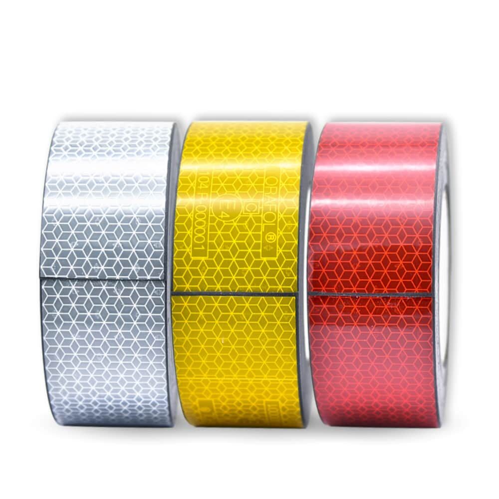 Drei Rollen Orafol VC 104+ Magnetband – weiß, gelb, rot