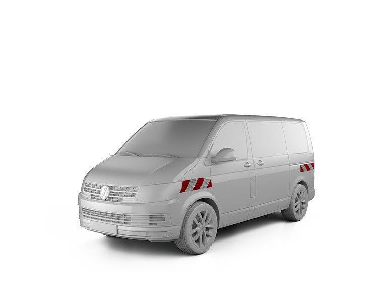 VW T6 mit Seitenmarkierung, Baujahr 2015