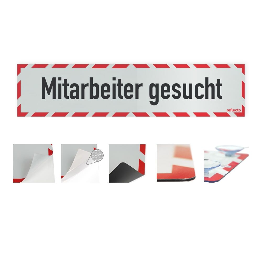 Hinweisschild Mitarbeiter gesucht