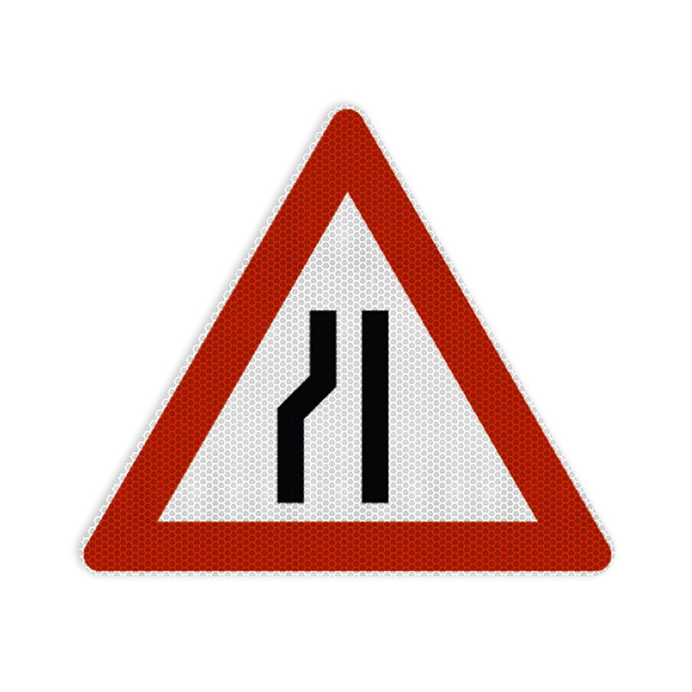 VZ 121-20 Verengte Fahrbahn, Verengung links VZ 121-20 Verengte Fahrbahn, Verengung links