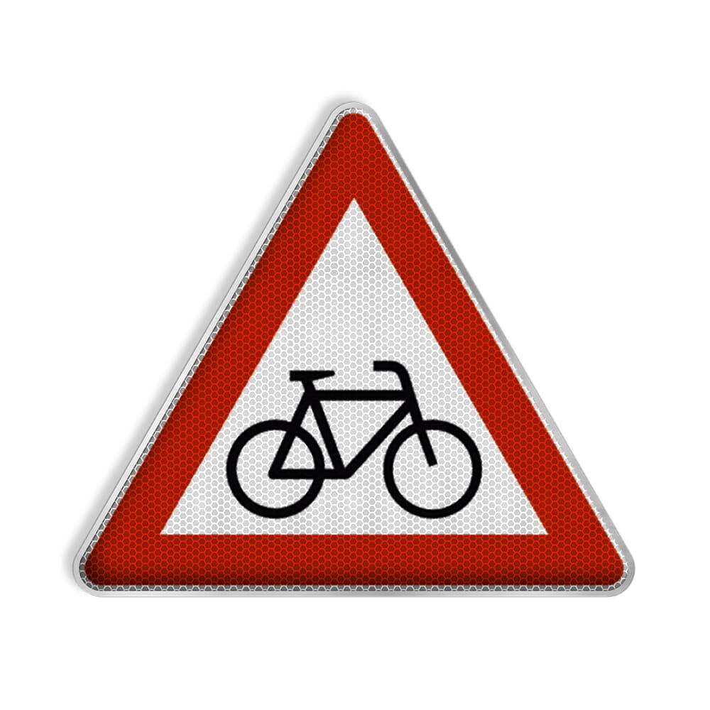 VZ 138-20 Radverkehr, Aufstellung links