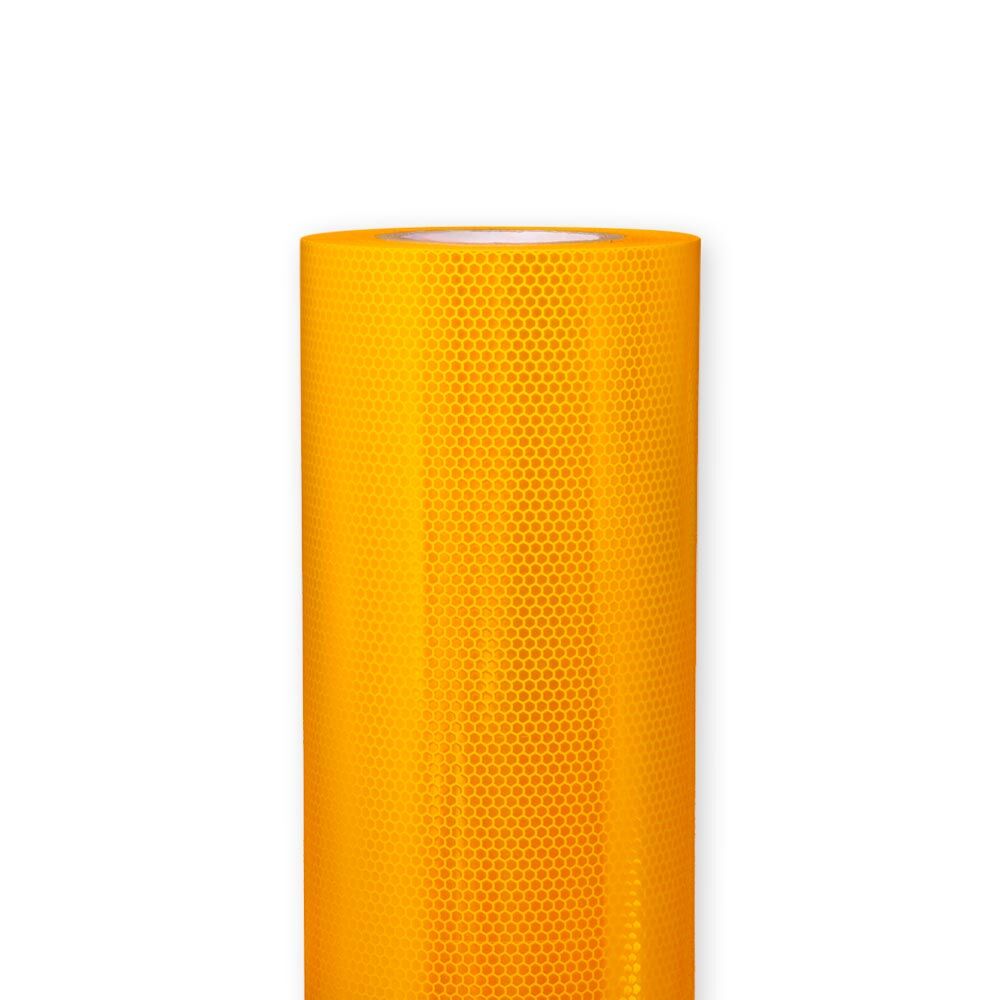 Fluor-Gelbe ORALITE 5910-Rolle (1235 mm), frontale Ansicht der Reflexfolie
