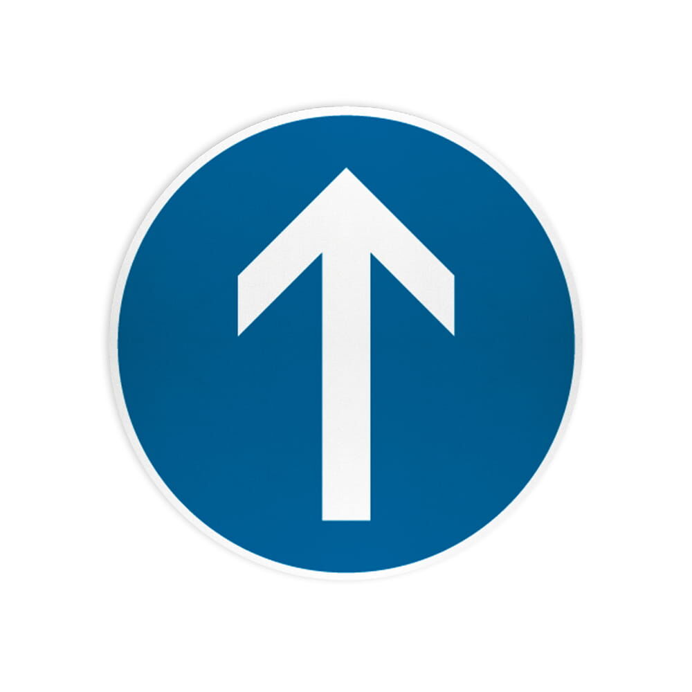 VZ 209-30 Vorgeschriebene Fahrtrichtung geradeaus VZ 209-30 Vorgeschriebene Fahrtrichtung geradeaus