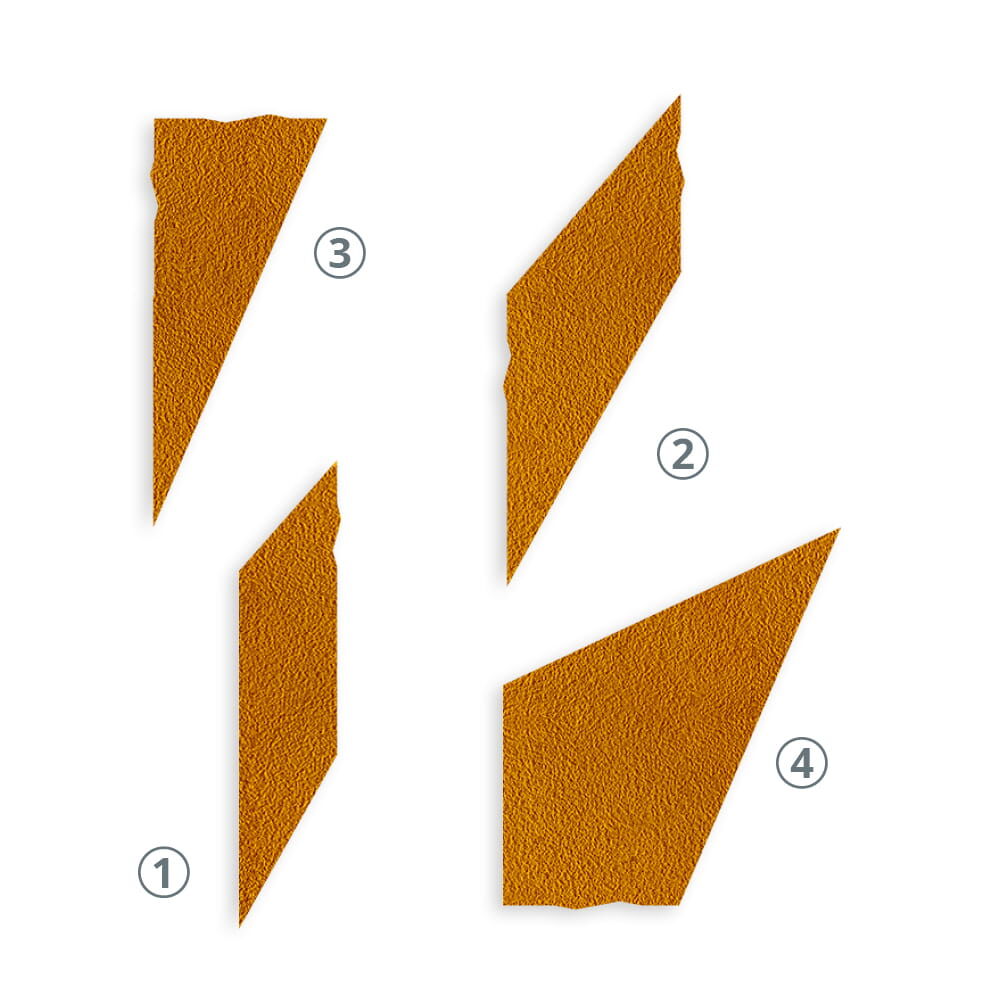 Übersicht über die einzelnen Teile des Pfeiles mit Nummerierung