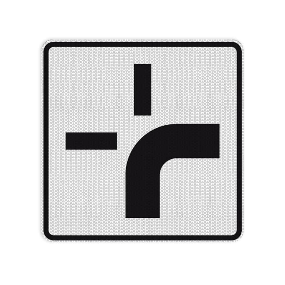 VZ 1002-20 Verlauf der Vorfahrtstraße RA 2 420 x 420 mm 3 mm Dibond