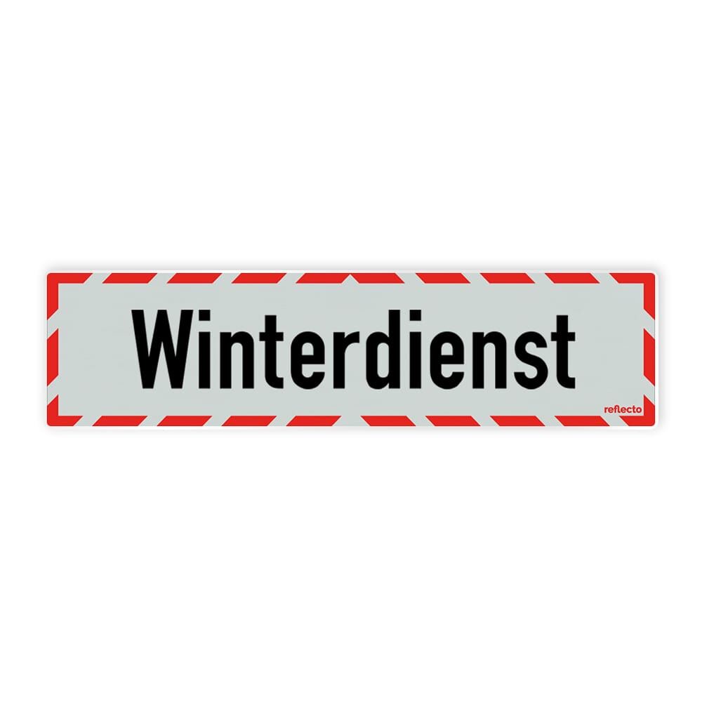 Reflecto Hinweisschild „Winterdienst“, mit weiß-rotem Rahmen
