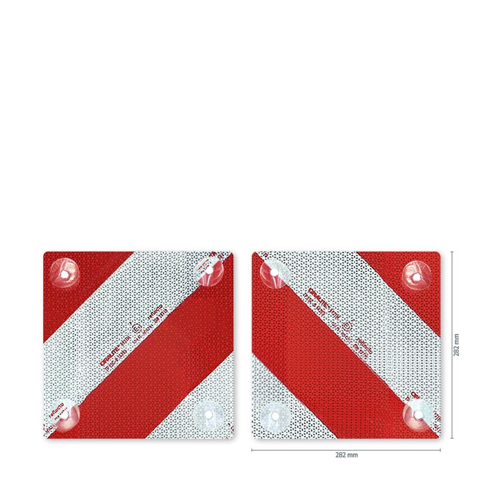 Reflecto 5921M Set, 2 retroreflektierende Markierungselemente, je 282 × 282 mm mit Saugnäpfen
