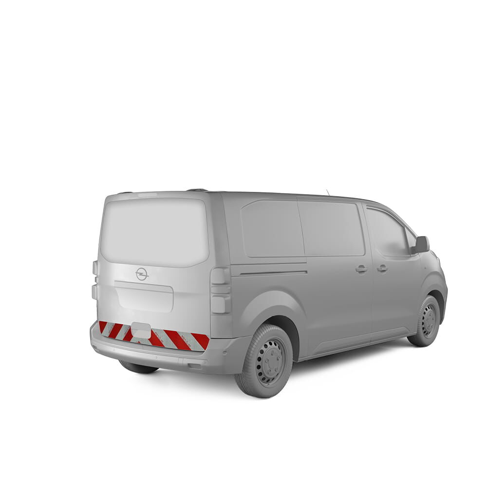 Opel Vivaro in Variante mit Heckklappe mit Heckmarkierung, Baujahr 2024