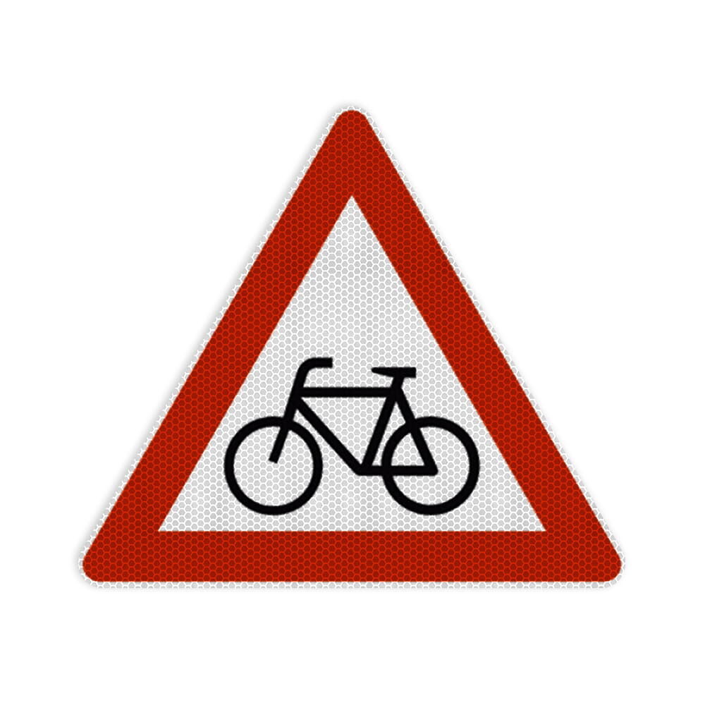 VZ 138-10 Radverkehr, Aufstellung rechts VZ 138-10 Radverkehr, Aufstellung rechts