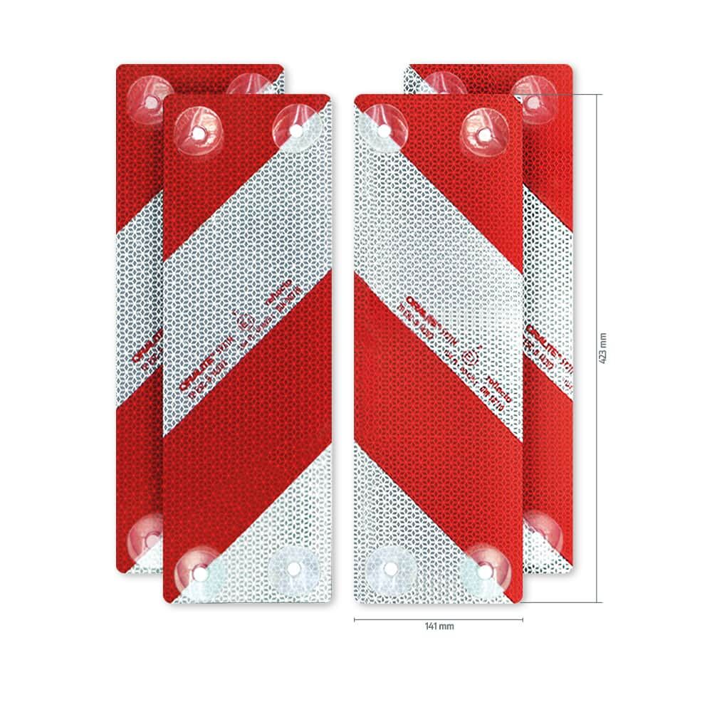 Reflecto 5921M Set, 4 retroreflektierende Markierungselemente, je 141 × 423 mm mit Saugnäpfen
