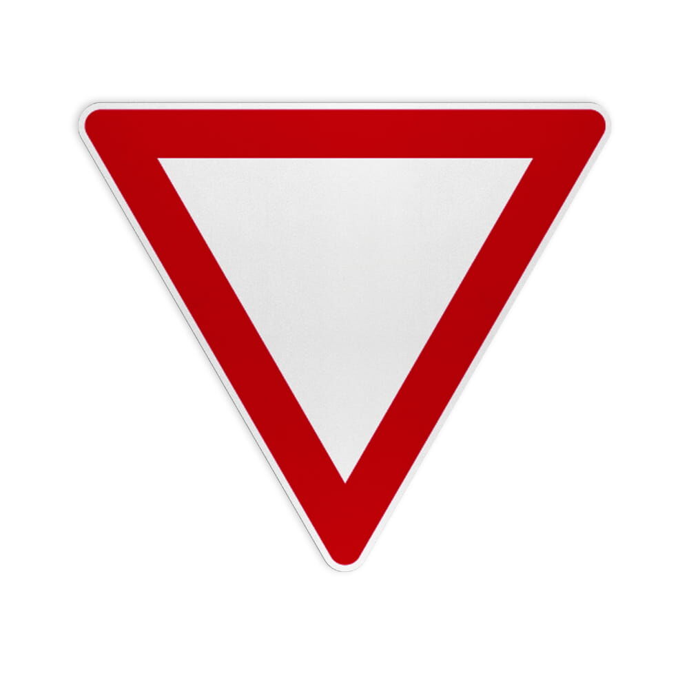 Verkehrszeichen 205 "Vorfahrt gewähren", Flachform, RA1