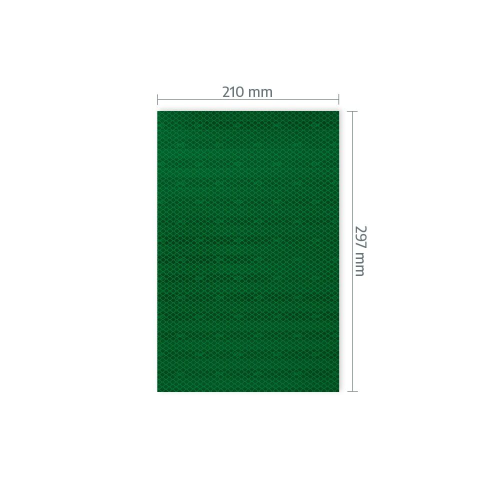 A4-Zuschnitt 3M 3430 mit Maßangabe 210 × 297 mm