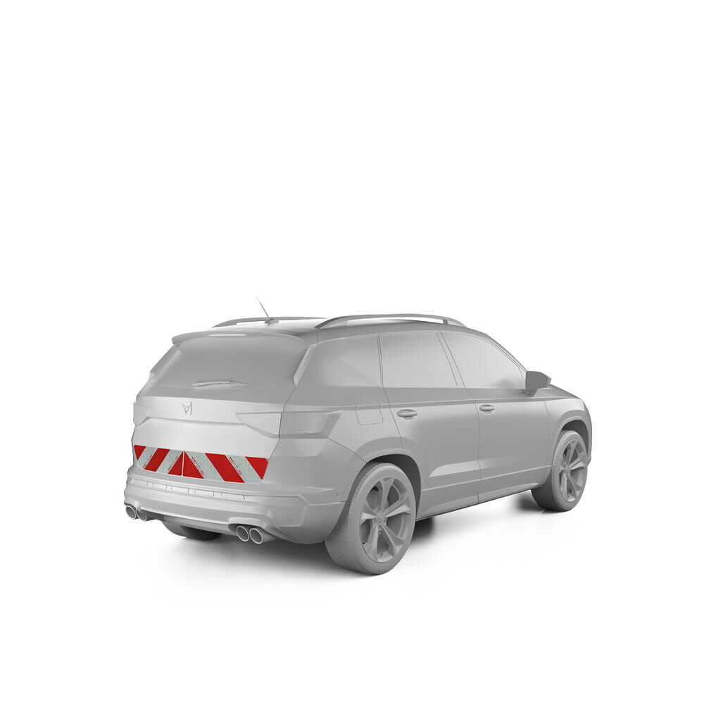 Cupra Ateca mit Heckwarnmarkierung, Baujahr 2020