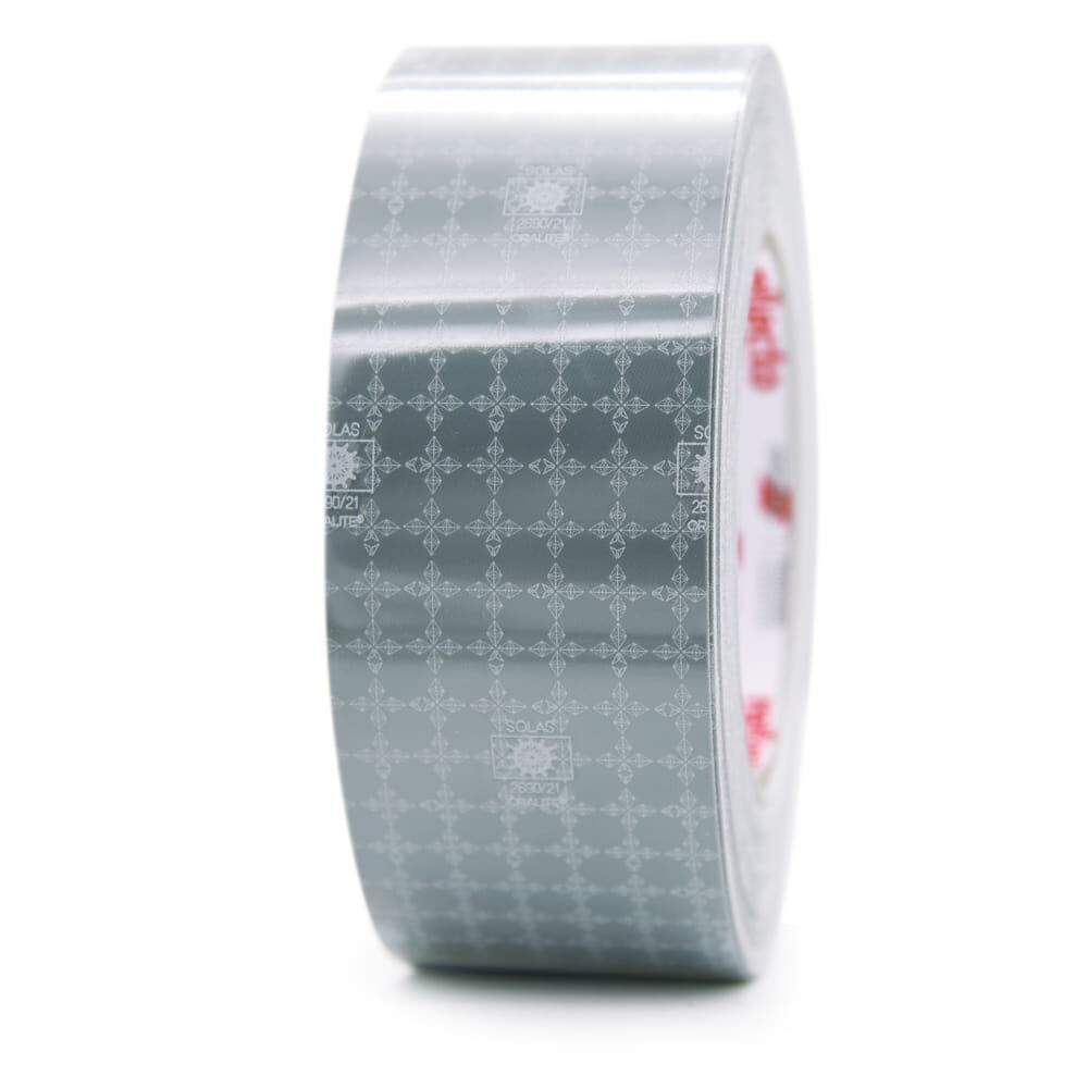 Rolle 25m ORALITE FD 1403, graues Reflexmuster, Schrägansicht